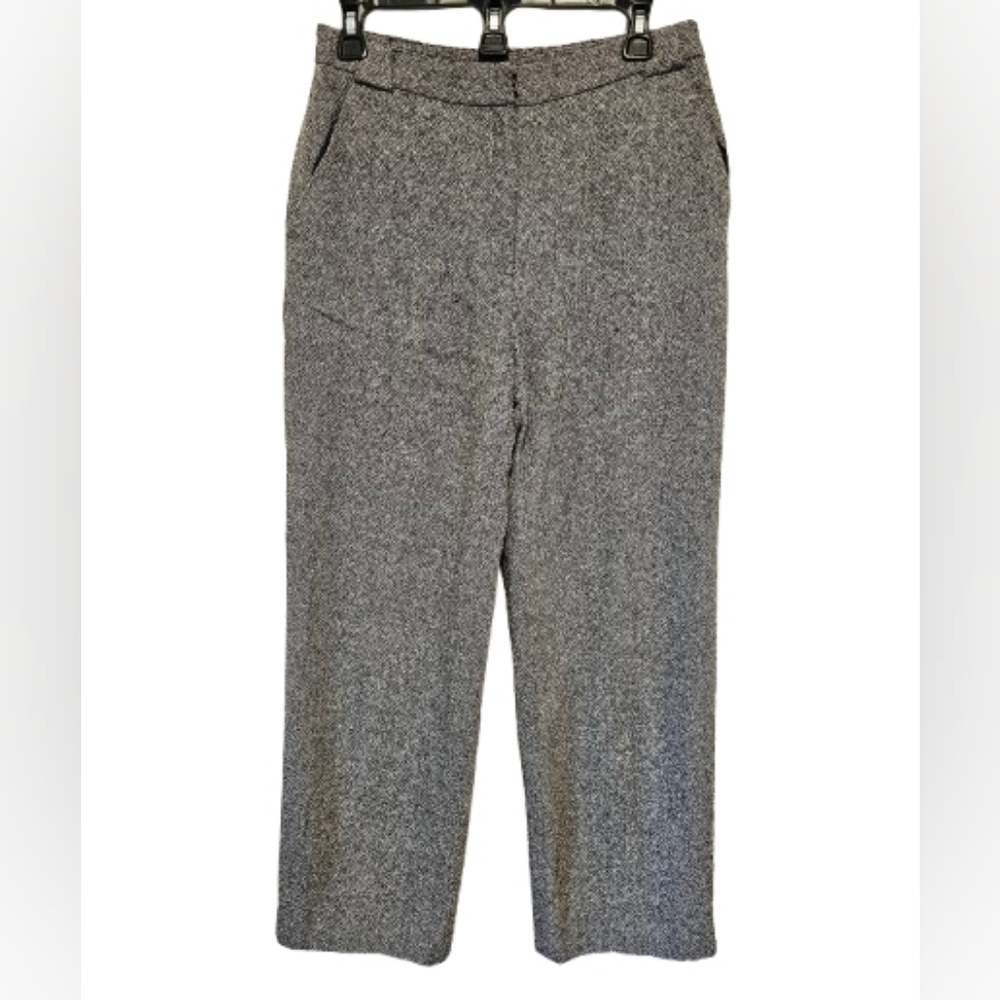Rena Rowen Vintage Wool Blend Gray Tweed Dress Pants Women's Size 6 *see flaw